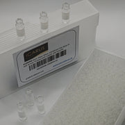 Pack of 100 clear 2 mL 9-425 screw autosampler vials in storage trays