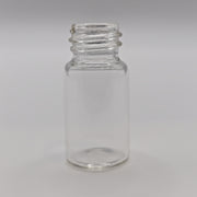 Single clear 3 mL 9-425 glass sample vial with flat base