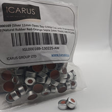 11 mm Open Top Aluminum Crimp Caps with Septa