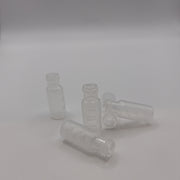 Group of clear 2 mL polypropylene screw vials with moulded graduations
