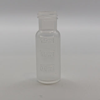 Clear 2 mL polypropylene 9-425 screw vial with moulded volume graduations