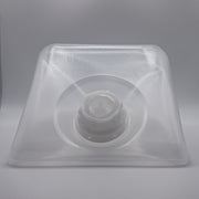 Base view of a collapsible 5 L LDPE sampling cubitainer