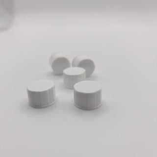 White 13-425 Closed-Top PP Caps with PTFE/Silicone Septa