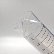 Close-up of the self-standing base on a clear 50 mL centrifuge tube