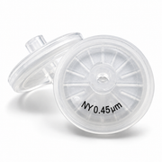 25 mm 0.45 µm Nylon Non-Sterile Syringe Filters, Pack of 100 on a clean white background