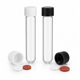 10mL Glass Test Tube Kits with PC or PP Caps and PTFE/Silicone Septa – professional product image
