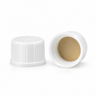 15-425 Closed-Top PP Caps with PTFE/Silicone Septa, 100pcs/pk – professional product image