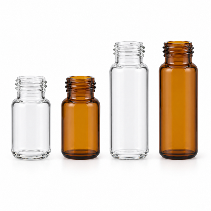 18mm Glass Screw Headspace Vials, 10mL and 20mL, 100pcs/pk product family
