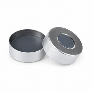 20.2mm Aluminum Crimp Caps with Grey PTFE/Butyl Septa, 100pcs/pk – professional product image