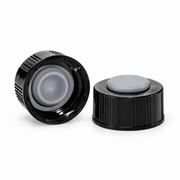 20-400 Black PP Open-Top Caps with Bonded Butyl Injection Stoppers, 100pcs/pk – professional product image