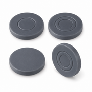 20 mm molded grey butyl septa with single-ring and double-ring configurations
