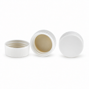 24mm Closed-Top PP Caps with PTFE/Silicone Septa, 100pcs/pk – professional product image