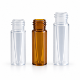 Transparent and amber 9-425 polypropylene micro-vials in 0.3 mL and 0.7 mL sizes
