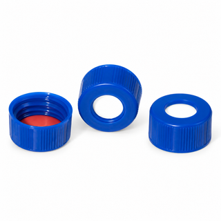 Blue 9-425 Open Top Ribbed Bonded Screw Caps – professional product image