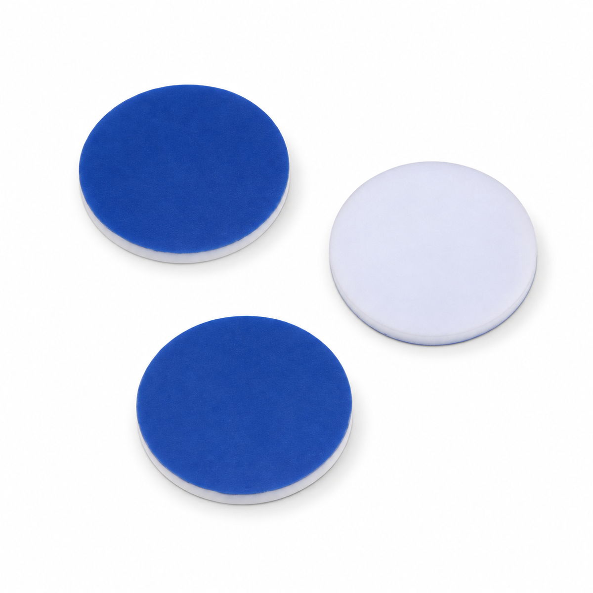 Blue PTFE/white silicone septa for 18 mm magnetic screw caps