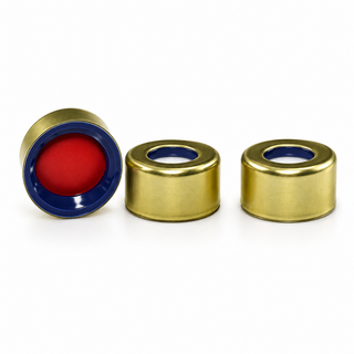 Gold 9-425 Magnetic Open-Top Caps with PTFE/Silicone Septa, 100pcs/pk – professional product image