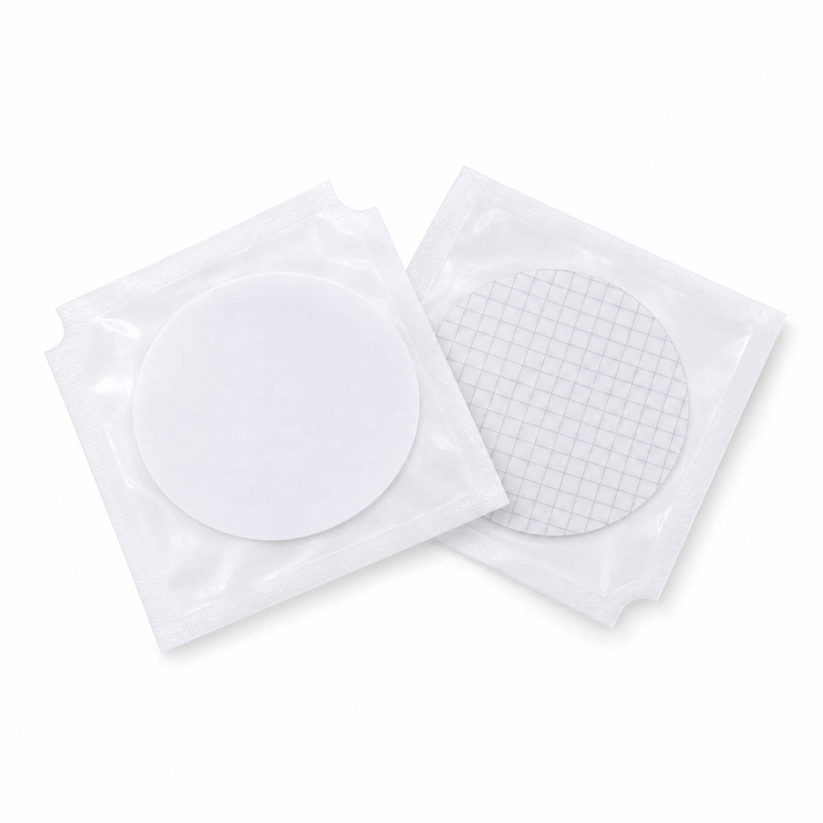 Representative individually packaged laboratory membrane filters