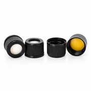 PP Open-Top Caps with Polyimide/White Silicone Septa, 18-400 and 22-400 – professional product image