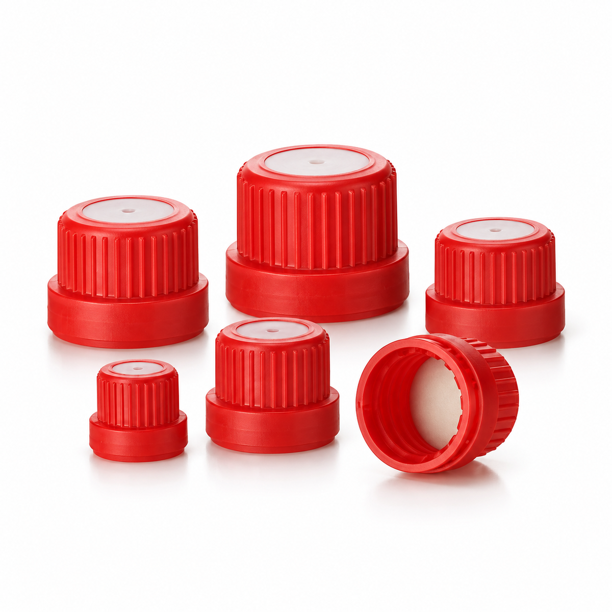 PP Tamper-Evident Caps with PTFE/PE Septa, 18–45mm – professional product image