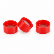 Red 9-425 Smooth Open-Top Caps with UltraClean PTFE/Silicone Septa, 100pcs/pk – professional product image