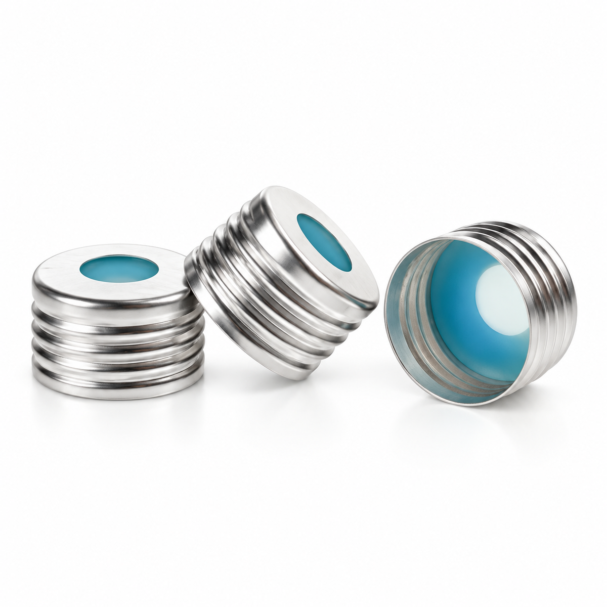 Silver 18mm Open Top Metal Caps (8mm hole) – professional product image