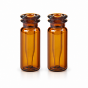 Representative amber 11 mm snap-top micro-vials with internal inserts