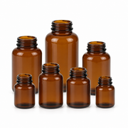 Wide-Mouth Amber Glass Bottles, 60–500mL – professional product image