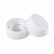 22-400 white closed-top urea cap with a clean white centre on a pure white background