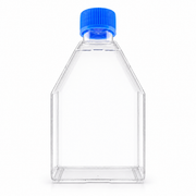 Cell culture flask on a pure white background